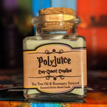 Load image into Gallery viewer, Magical Potion Bottle Candles, Inspired by sweet treats and fictional potions! More aromas available! Butterbeer, amortentia, and more!