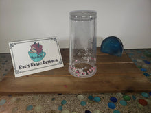 Load image into Gallery viewer, White and Pink Glow In The Dark Starry Snow Globe Shaker Tumbler