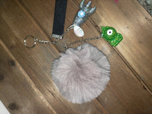 Load image into Gallery viewer, Out Of This World Alien Invasion Pompom Resin Keychain Or Purse Charm