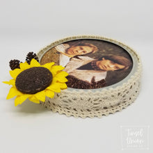 Load image into Gallery viewer, Handmade Glittered Harold and Maude Christmas Ornament, glitter art, fan art, gift