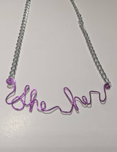 Load image into Gallery viewer, She/Her Talisman Necklace - Purple