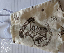 Load image into Gallery viewer, Hogwarts Inspired Face Mask - 3 layers 100% cotton!