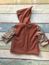 Load image into Gallery viewer, mauve wool pixie coat, size 12-24 months