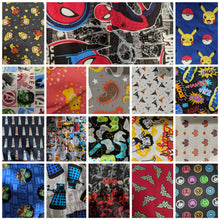 Load image into Gallery viewer, Cotton Fabric- Harry Potter, Super Heroes, Star Wars, Summer, Cottage, wine and more themes! See description!