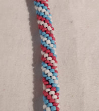 Load image into Gallery viewer, Handmade Bead Bracelet - Transgender Pride Flag