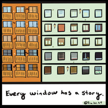 Load image into Gallery viewer, Urban City - Art Print Giclée - Every Window Has A Story