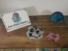 Load image into Gallery viewer, Pink Wolf Head Safety Pom Pom Keychain or Purse Charm
