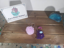Load image into Gallery viewer, Resin Among Us Ghost Pom Pom Keychain or Bag Charm