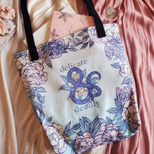 Load image into Gallery viewer, DELICATE & DEADLY TOTE BAG (DOUBLE-SIDED)