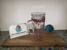 Load image into Gallery viewer, Red and Clear Glitter 25oz Snow Globe Shaker Acrylic Tumbler