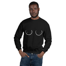 Load image into Gallery viewer, Boobs Line Art Sweater, Funny Boobies, Boobs Crewneck Unisex Sweater, Pride Sweater LGBT+ Clothes, Unisex Heavy Blend Crewneck Sweatshir