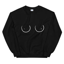 Load image into Gallery viewer, Boobs Line Art Sweater, Funny Boobies, Boobs Crewneck Unisex Sweater, Pride Sweater LGBT+ Clothes, Unisex Heavy Blend Crewneck Sweatshir