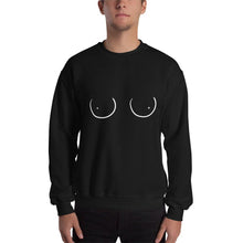 Load image into Gallery viewer, Boobs Line Art Sweater, Funny Boobies, Boobs Crewneck Unisex Sweater, Pride Sweater LGBT+ Clothes, Unisex Heavy Blend Crewneck Sweatshir