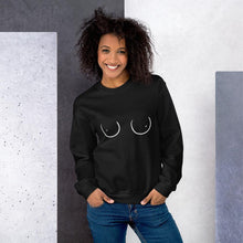Load image into Gallery viewer, Boobs Line Art Sweater, Funny Boobies, Boobs Crewneck Unisex Sweater, Pride Sweater LGBT+ Clothes, Unisex Heavy Blend Crewneck Sweatshir