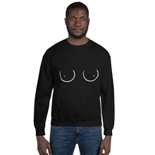 Load image into Gallery viewer, Boobs Line Art Sweater, Funny Boobies, Boobs Crewneck Unisex Sweater, Pride Sweater LGBT+ Clothes, Unisex Heavy Blend Crewneck Sweatshir