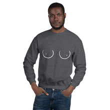 Load image into Gallery viewer, Boobs Line Art Sweater, Funny Boobies, Boobs Crewneck Unisex Sweater, Pride Sweater LGBT+ Clothes, Unisex Heavy Blend Crewneck Sweatshir