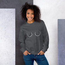Load image into Gallery viewer, Boobs Line Art Sweater, Funny Boobies, Boobs Crewneck Unisex Sweater, Pride Sweater LGBT+ Clothes, Unisex Heavy Blend Crewneck Sweatshir