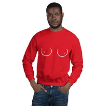 Load image into Gallery viewer, Boobs Line Art Sweater, Funny Boobies, Boobs Crewneck Unisex Sweater, Pride Sweater LGBT+ Clothes, Unisex Heavy Blend Crewneck Sweatshir