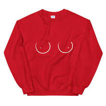 Load image into Gallery viewer, Boobs Line Art Sweater, Funny Boobies, Boobs Crewneck Unisex Sweater, Pride Sweater LGBT+ Clothes, Unisex Heavy Blend Crewneck Sweatshir
