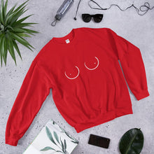 Load image into Gallery viewer, Boobs Line Art Sweater, Funny Boobies, Boobs Crewneck Unisex Sweater, Pride Sweater LGBT+ Clothes, Unisex Heavy Blend Crewneck Sweatshir