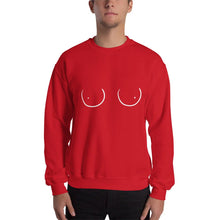 Load image into Gallery viewer, Boobs Line Art Sweater, Funny Boobies, Boobs Crewneck Unisex Sweater, Pride Sweater LGBT+ Clothes, Unisex Heavy Blend Crewneck Sweatshir