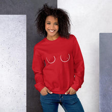 Load image into Gallery viewer, Boobs Line Art Sweater, Funny Boobies, Boobs Crewneck Unisex Sweater, Pride Sweater LGBT+ Clothes, Unisex Heavy Blend Crewneck Sweatshir