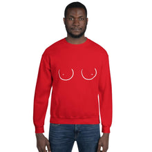 Load image into Gallery viewer, Boobs Line Art Sweater, Funny Boobies, Boobs Crewneck Unisex Sweater, Pride Sweater LGBT+ Clothes, Unisex Heavy Blend Crewneck Sweatshir