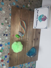 Load image into Gallery viewer, Out Of This World Alien Invasion Pompom Resin Keychain Or Purse Charm