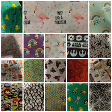 Load image into Gallery viewer, Cotton Fabric- Harry Potter, Super Heroes, Star Wars, Summer, Cottage, wine and more themes! See description!