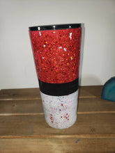 Load image into Gallery viewer, Hand Painted 25oz Pokeball Resin Glitter Tumbler