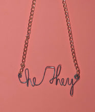 Load image into Gallery viewer, She/They Talisman Necklace - Blue