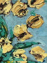 Load image into Gallery viewer, "Turquoise Blossom"-  - Original Acrylic Floral Painting