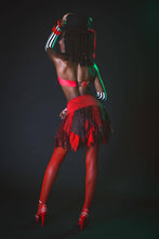Load image into Gallery viewer, Perky Pixie Skirt in Red & Black