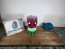 Load image into Gallery viewer, Hand Painted Kawaii Watermelon 14 oz Acrylic Tumbler