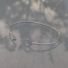 Load image into Gallery viewer, Forged Silver Wire Bracelet w/ Clasp