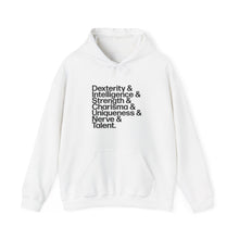 Load image into Gallery viewer, D&amp;D Charisma Uniqueness Nerve &amp; Talent Hoodie
