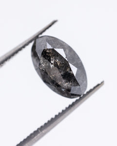 1.37ct Oval Shaped Loose Salt & Pepper Diamond