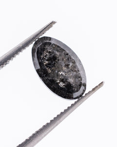 1.37ct Oval Shaped Loose Salt & Pepper Diamond