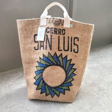 Load image into Gallery viewer, Upcycled Coffee Sack Laundry Hamper / Large Tote
