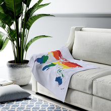 Load image into Gallery viewer, Rainbow World Plush Blanket
