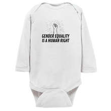 Load image into Gallery viewer, Gender Equality is a Human Right Long Sleeve Bodysuit
