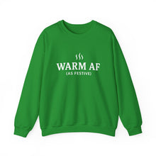 Load image into Gallery viewer, WARM AF (as festive) Holiday Crewneck
