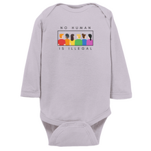 Load image into Gallery viewer, No Human is Illegal Long Sleeve Bodysuit
