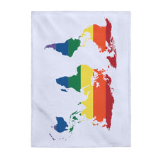 Load image into Gallery viewer, Rainbow World Plush Blanket
