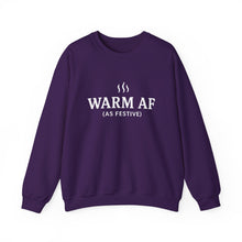 Load image into Gallery viewer, WARM AF (as festive) Holiday Crewneck
