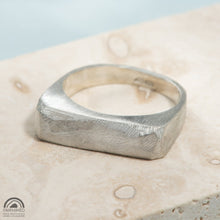 Load image into Gallery viewer, Brushed Signet Ring in Fairmined Silver
