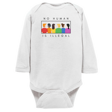 Load image into Gallery viewer, No Human is Illegal Long Sleeve Bodysuit
