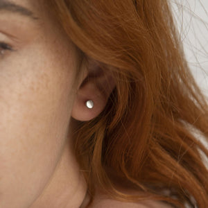 Circle Studs in Sterling Silver - Malleable Jewellers