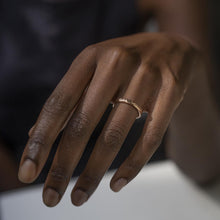Load image into Gallery viewer, Cross - Hatched Ring in Rose Gold - Malleable Jewellers
