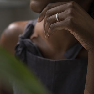 Cross - Hatched Ring in Sterling Silver - Malleable Jewellers